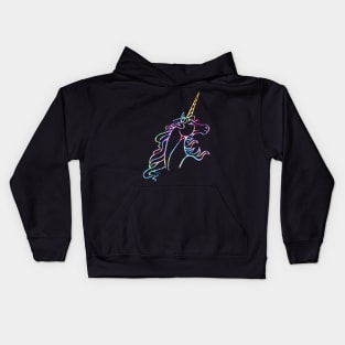 Majestic Unicorn in Rainbow Colors Kids Hoodie